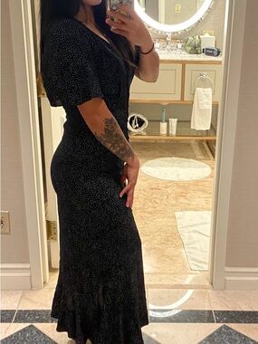 Express Black Speckled Maxi Dress